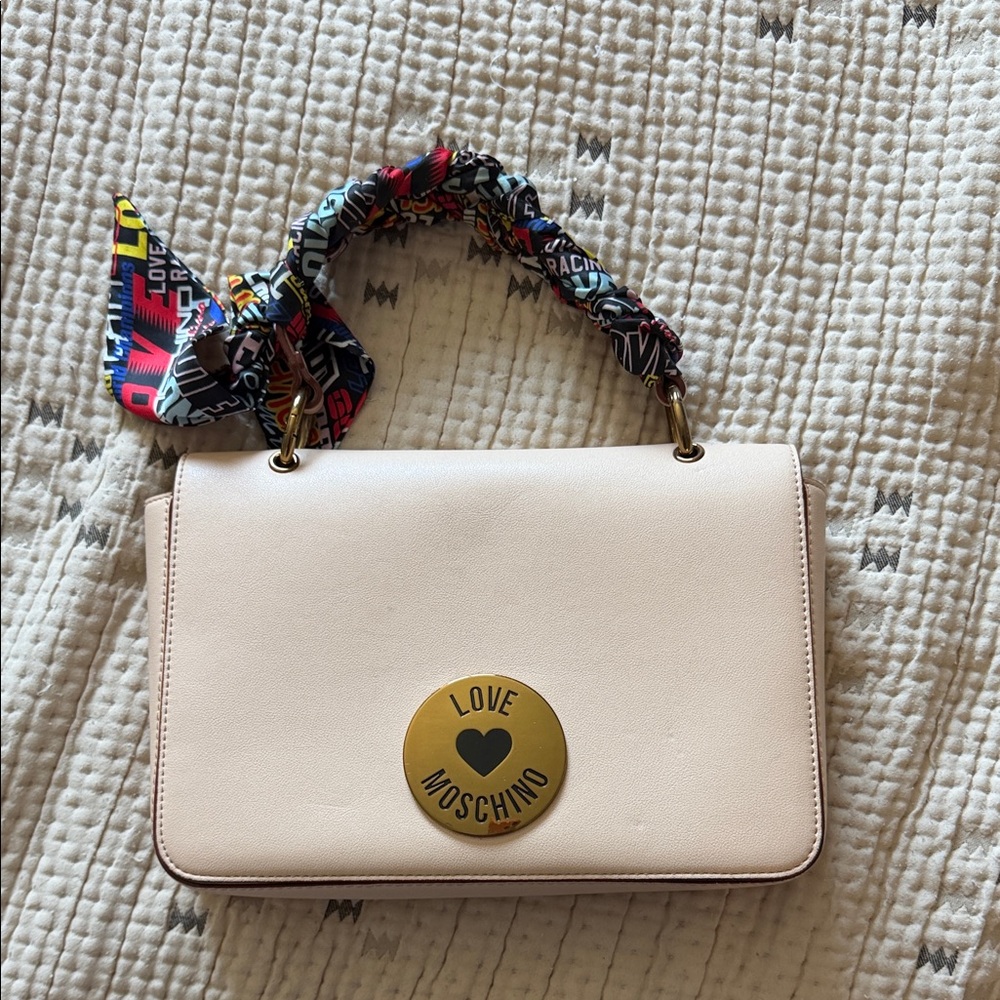 Love Moschino Beige Purse with Scarf